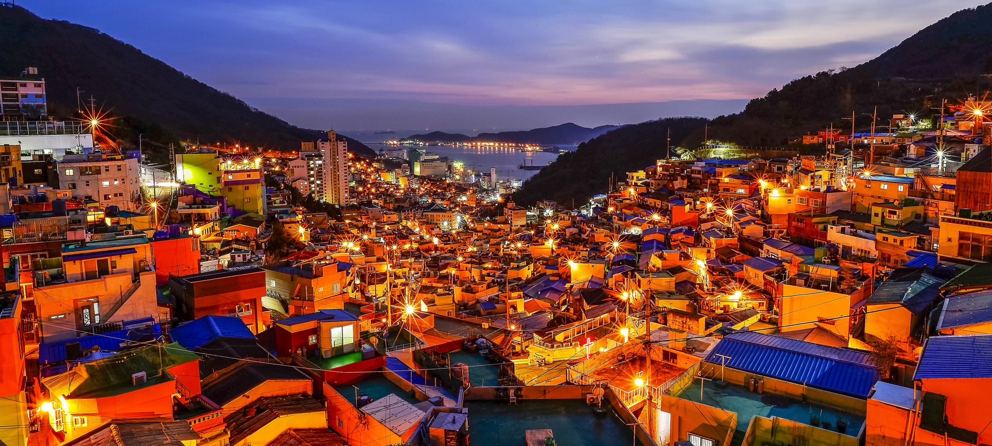 Gamcheon Culture Village on Blueline Park Sky Capsule + Oryukdo + Huinnyeoul + Gamcheon