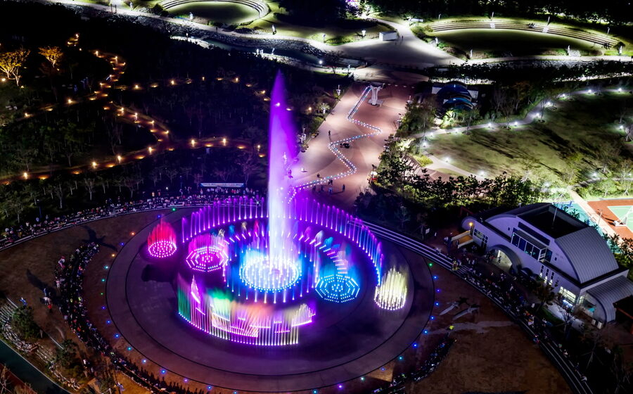 Dadaepo Sunset Fountain of Dreams in Busan Metropolitan City